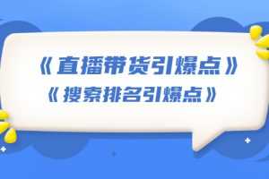 （1668期）王通《直播带货引爆点》+《搜索排名引爆点》（两套视频课）无水印