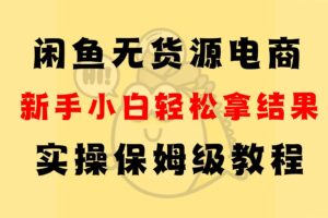 闲鱼无货源电商，新手小白轻松拿结果，实操保姆级教程
