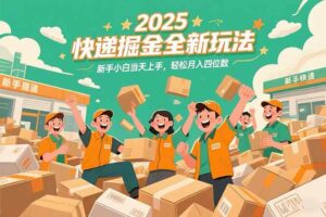 （15244期）2025快递掘金全新玩法，新手小白当天上手，轻松月入四位数！