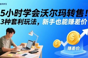 （17479期）5小时学会沃尔玛转售！3 种套利玩法，新手也能赚差价