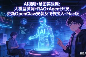 （17594期）AI视频+绘图实战课：大模型微调+RAG+Agent开发，更新OpenClaw安装及飞书接入-Mac版